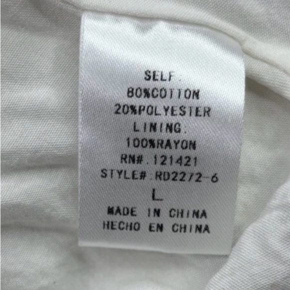 Women’s Striped Midi Dress Size L Linen Look Adjustable Straps Ruffle Hem - Picture 6 of 9